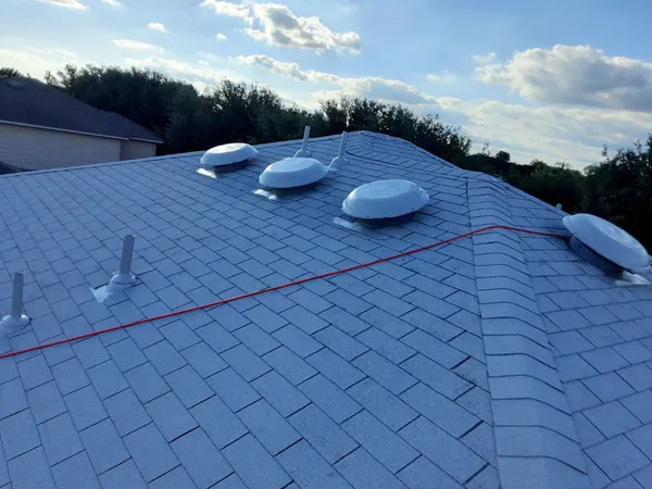 Shingle replacement with new turbine vents