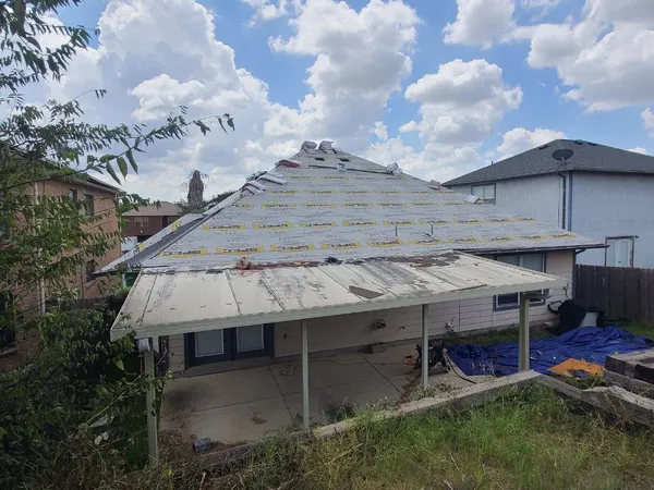 Tear-off down to the decking