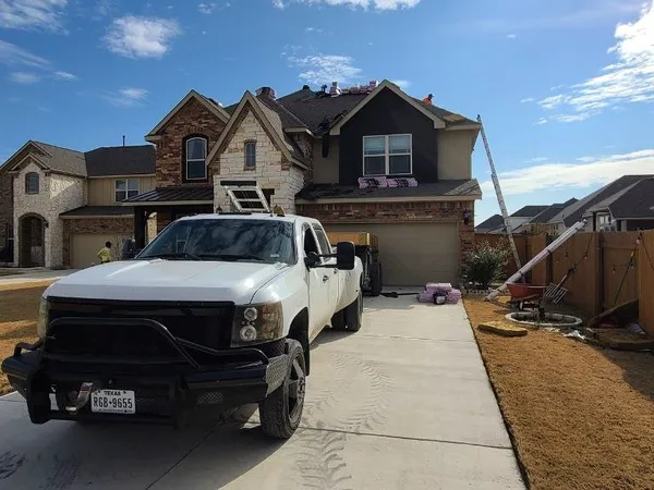 Crew truck on site